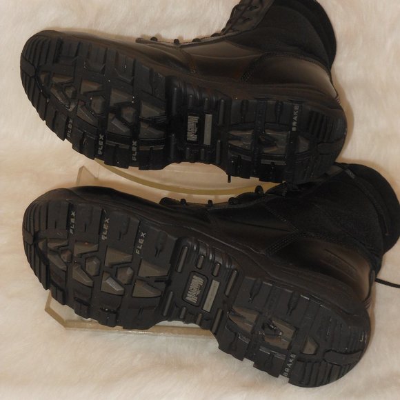 MAGMUM TECHNOLOGY BLACK LEATHER ANKLE BOOT SIZE 12 - Picture 9 of 10